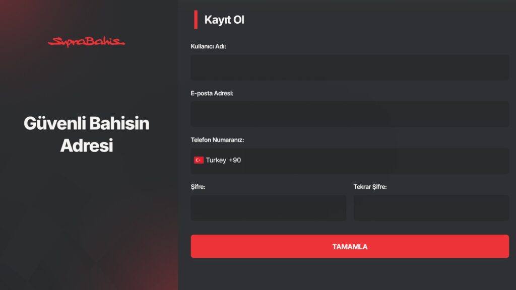 suprabahis hesap açma ve üyelik